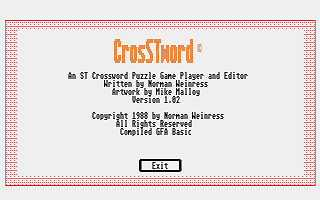 CrosSTword atari screenshot